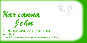marianna jehn business card